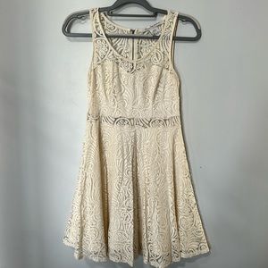 Cream lace dress